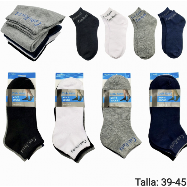 12 Pares Calcetines Hombre Corto Deportivas B-102-1