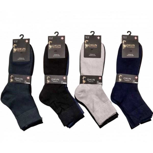 12 Pares Calcetines Hombre Larga Diabéticos Algodón Bambú MH101