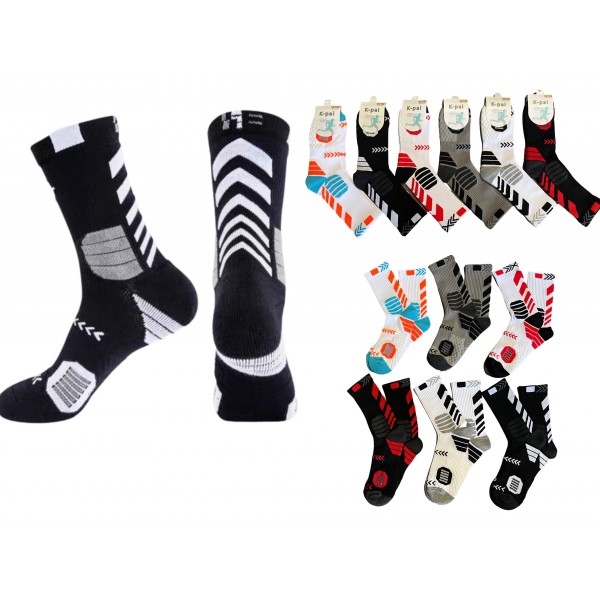 12 Pares Calcetines Hombre Largo Deportivas YDT-2028