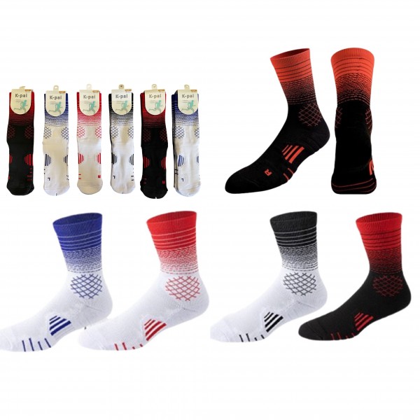 12 Pares Calcetines Hombre Largo Deportivas YDT-2035